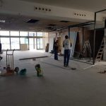 trabajando proyecto de reforma de oficinas centro comercial Barcelona